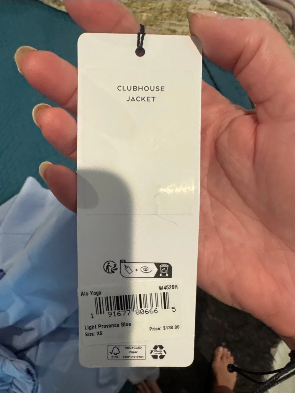 ALO Yoga Lavender Clubhouse jacket